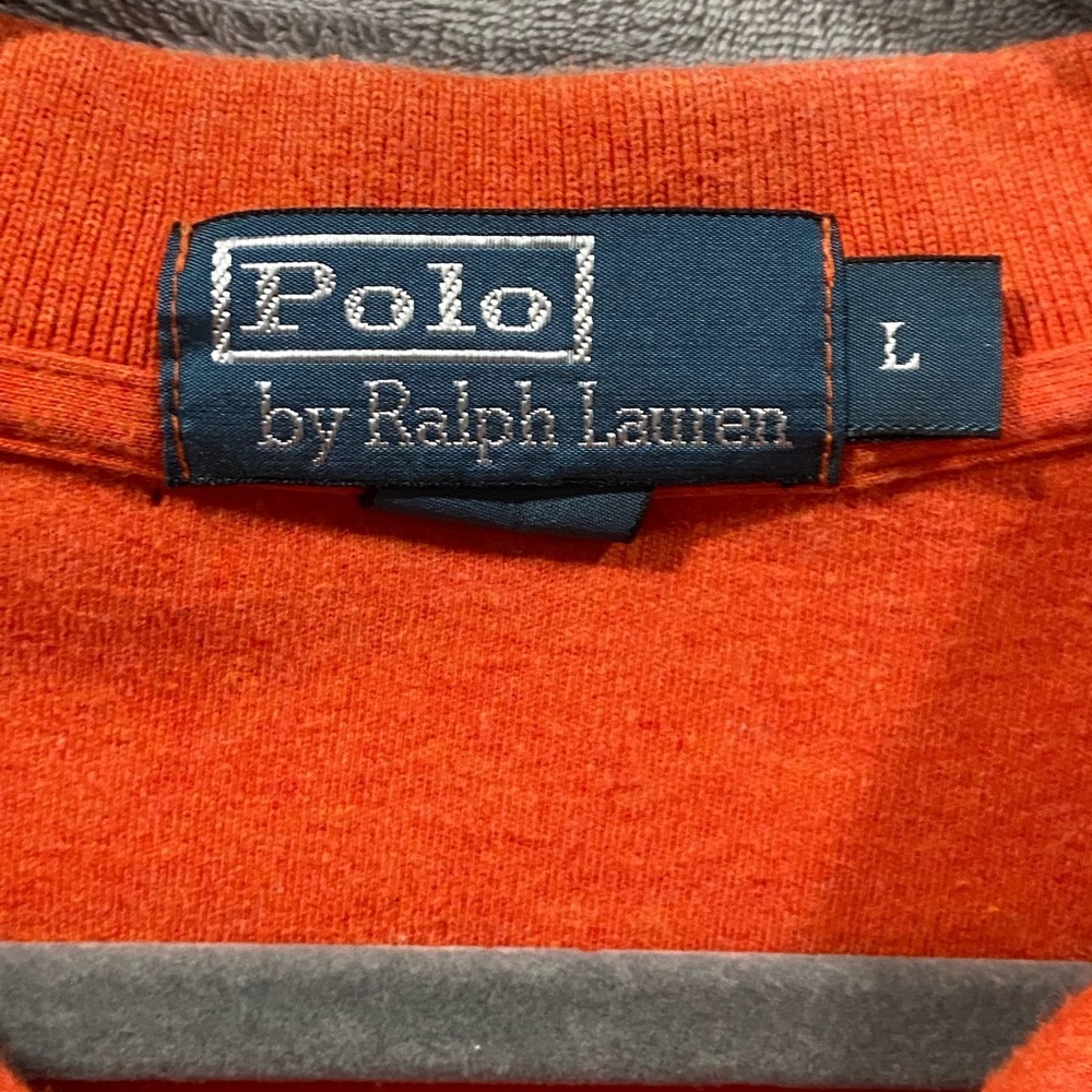 Polo Ralph Lauren Men’s Large Orange Short Sleeve Preppy Logo Collared - Picture 2 of 7